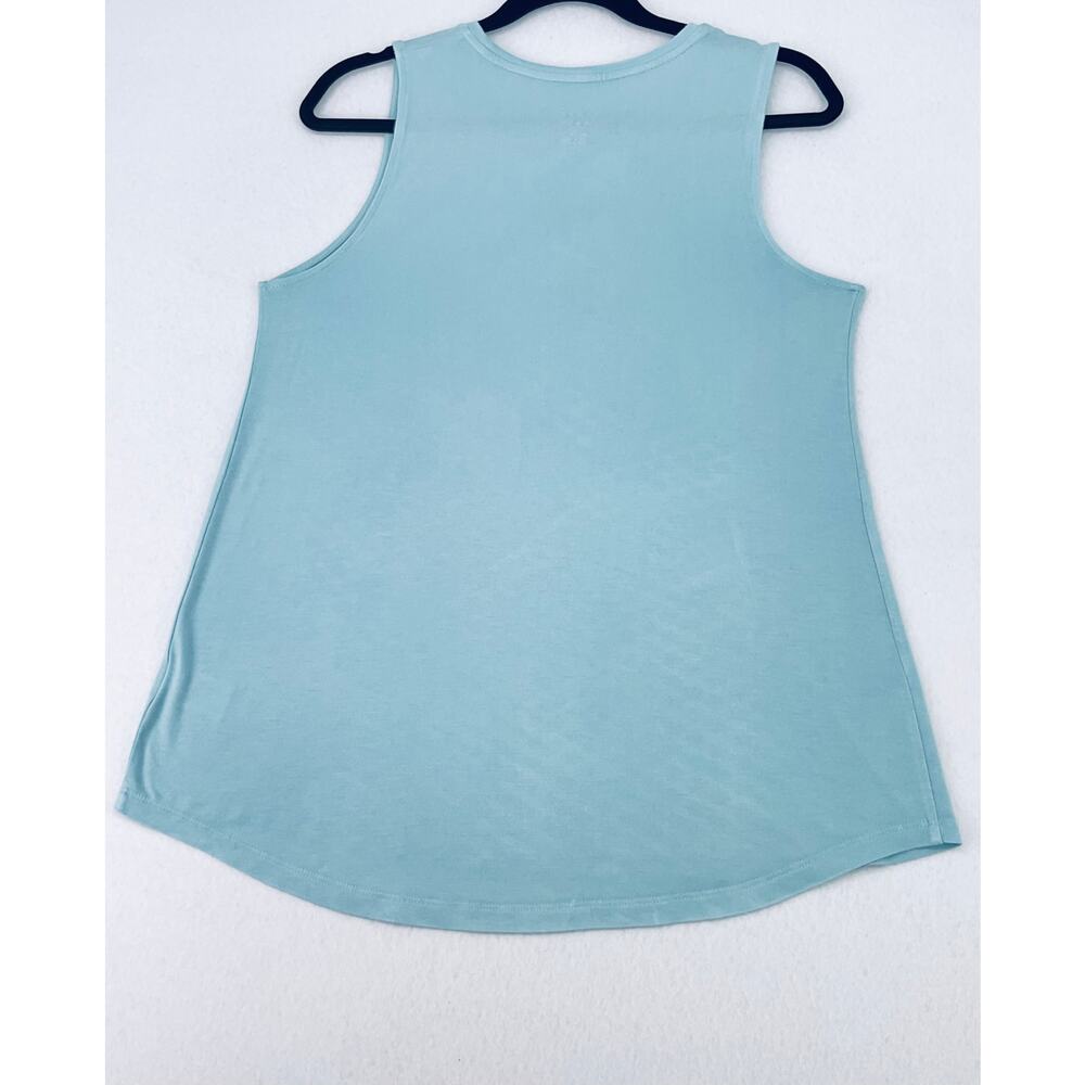 A New Day Light Blue Sleeveless Summer Vacation Beachy Casual Tank Top M - Picture 3 of 7